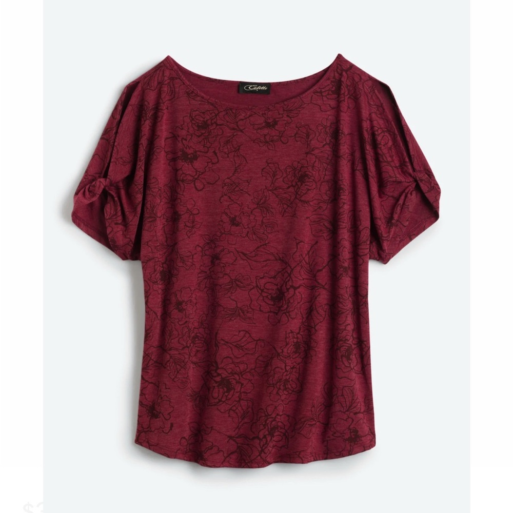 NWT Colette Romey Cold Shoulder Knit Tee